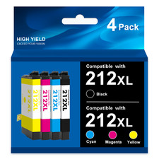 4PK Compatible With 212XL Ink For Epson WorkForce WF-2830 WF-2850 XP-4100 4105
