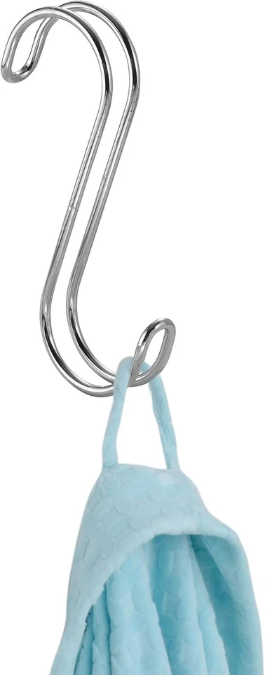 Ganchos dobles InterDesign Classico de metal sobre la varilla, armario 0,1, gancho S  Foto 2 de 4