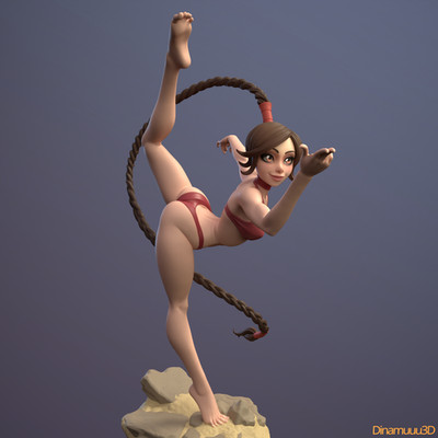 Ty lee from Avatar bikini Resin Statue Part Kit UNPAINTED Gray