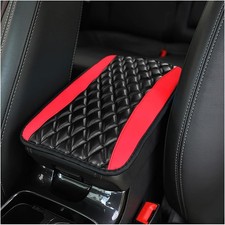 Center Console Pad, Universal Waterproof Armrest Seat Box, 12.6" x 7.5" Red