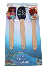 Disney Little Mermaid Mini Spatula Set Wood Handle Kitchen Baking