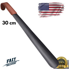 Long Shoe Horn 30cm Stainless Steel Shoehorn w Leather Strap