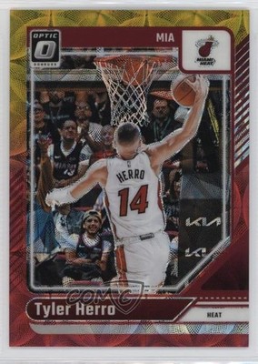 2024 Panini Donruss Optic International Red & Gold Prizm 54/99 Tyler Herro 12wc