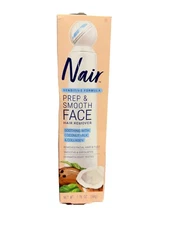 Nair Sensitive Formula Prep & Smooth Face Hair Remover, Soothing with Coconut