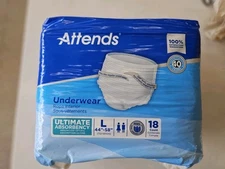 Attends Adult Absorbent Underwear Large 44'' - 58'' Pull On - 18/Pack