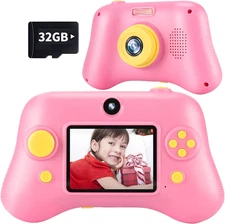 Kids Camera -Digital Selfie Cameras for Girls Birthday 1080 P 2.4 Inch Kid Video