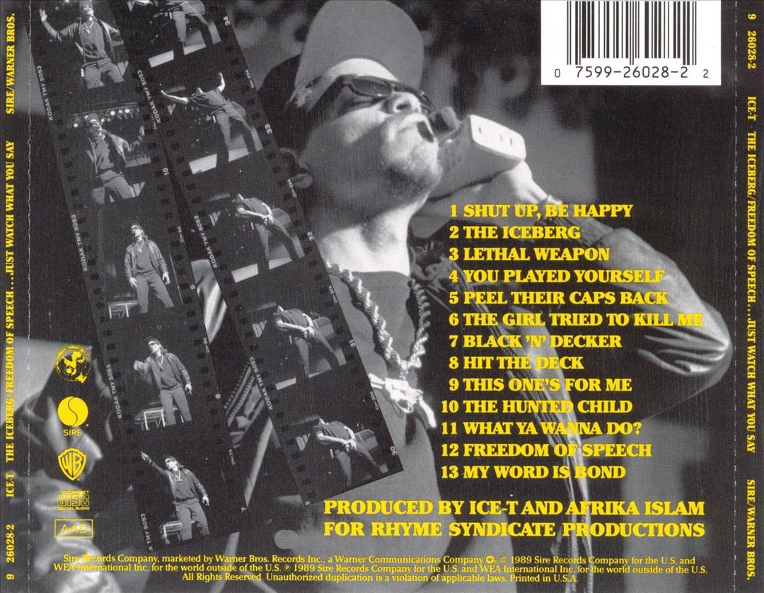 洋楽 ICE-T the  ICEBERG freedom of speech  LP Ice-T - The Iceberg/Freedom of SpeechJust Watch What You