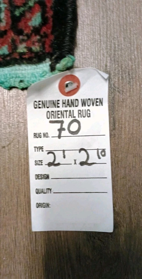 overdyed Rug Authentic Area 2'1" X 2'10", 100% WOOL Oriental Unusual Unique  - Image 2 of 4