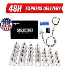 Cupping Kit for Massage Therapy - 32 Cups Vacuum Cupping Set