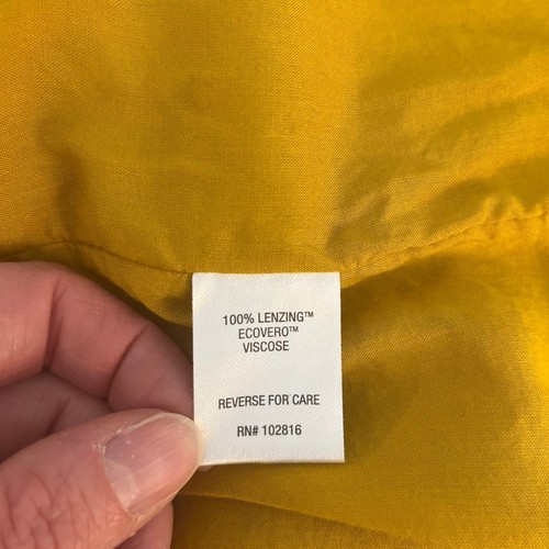 Garnet Hill geblümtes Kurzarm Etuikleid Größe Large goldgelb Landhaus  - Bild 5 von 8