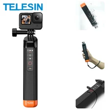 TELESIN Waterproof Selfie Stick for GoPro Hero 8/9/10/11/12 - Orange