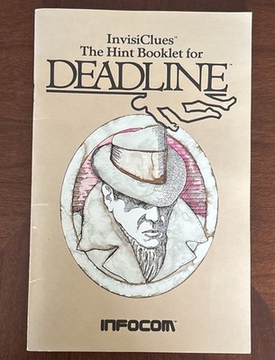 Vintage 1983 Apple IBM PC Video Game Deadline - Infocom InvisiClues Hint Book