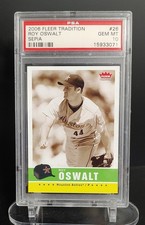 Pop 1 - PSA 10 - 2006 Fleer Tradition - Roy Oswalt #26 Sepia Tone
