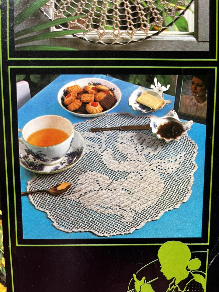 Magic Crochet # 27 Pattern Magazine October 1983 Doilies Suncatcher Runner Boho - Image 3 of 4