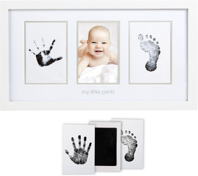 Pearhead P63002 Baby Abdruck Neugeborene Hand / Fußabdruck Foto Rahmen Set Mit E