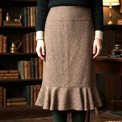 VTG Maxi Skirt Sz 8 Goth Dark Academia witchy edgy romantic Godet East 5th