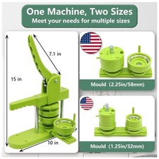 Button Maker Machine Kit - Multiple Sizes 1.25"  2.25"