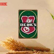 Blechschild Bier Becks Werbeschild Nostalgie Vintage Metallschild TEL2254