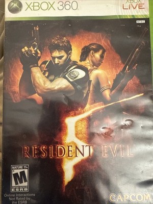 Resident Evil 5 (Microsoft Xbox 360, 2009) Complete w/manual  Tested Working