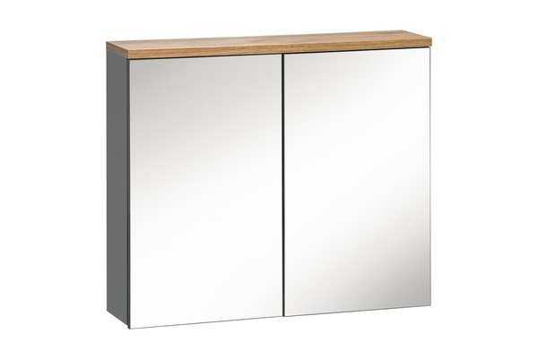 Spiegelschrank Wandschrank Badezimmerschrank Mit Spiegel 80 Cm Bad MöBel Holz-image