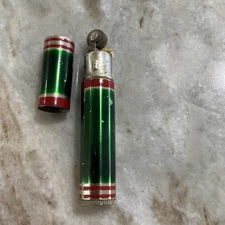 RARE Shell Oil Gas Lighter All Bright Made In USA Tubular Art Deco Lighter