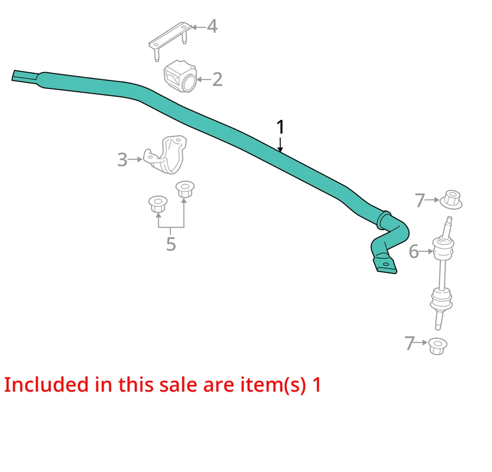 Stabilizer Bar Front 145.0" Wb Fits 15-17 FORD F150 PICKUP 5207334 Foto 3 de 4