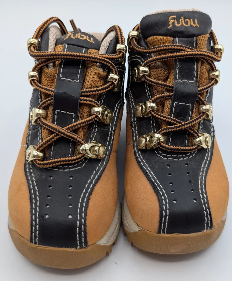 Fubu Sz6 Tan & Black Boots - Image 4 of 4