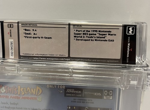 YOSHI'S ISLAND SUPER MARIO ADVANCE 3 GBA NTSC EE. UU. SELLADO DE FÁBRICA WATA GRADO 9.4 - Imagen 5 de 11