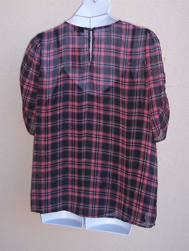 Torrid NEW Red Black Plaid Sparkle top plus size 2 2x 18 20 1x HOLIDAY blouse - Picture 12 of 15