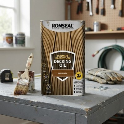 Ronseal Ultimate Protection Terrassenöl Natur Zeder 5L Wasserbasis glänzend