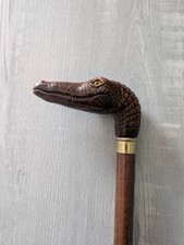 36" Antique Style Gator Head Walking Stick Cane