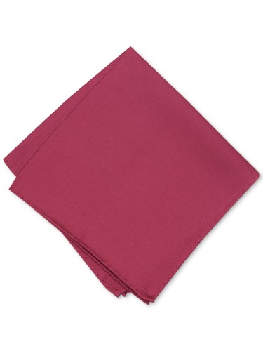 ALFANI Mens Maroon Solid Pocket Square - Picture 3 of 3