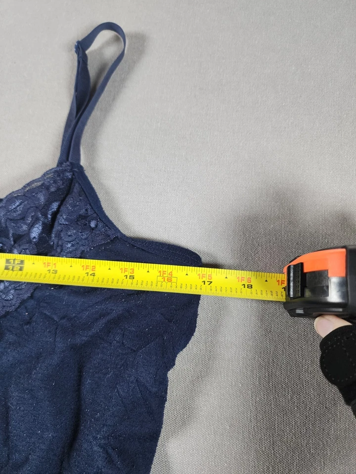 Boneca bebê Y2K tanque grande renda azul anos 90 boho fada delicada feminina Dressbarn - Imagem 2 de 4