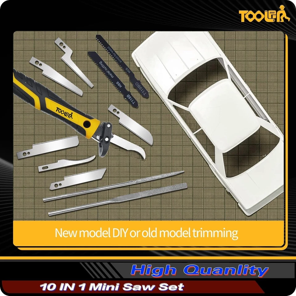 10-In-1 Model Craft Hand Saw & File Set. DIY Mini Razor Saw&File Kit for Handcra - Image 2 of 4