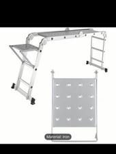 4-Step HeavyDuty Folding LadderIdeal for Home Construction Painting Cleaning UK