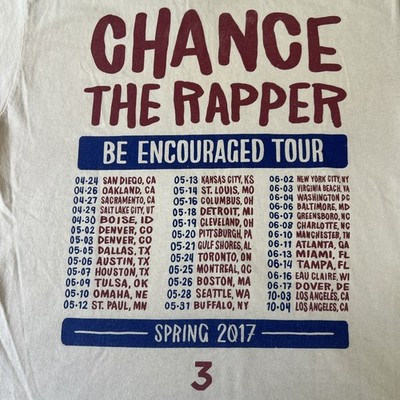 Chance The Rapper Be Encouraged Tour Spring 2017 Courage Shirt Medium Vintage