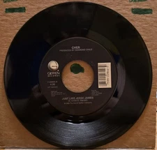 Cher - Just Like Jesse James/ Starting Over - Geffen 45 RPM  Record