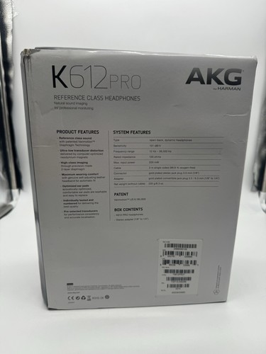 AKG K612 PRO Over-Ear Professional Reference Studio Headphones - Picture 2 of 5