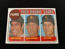CLAY KIRBY ROOKIE TOPPS 1969 SAN DIEGO PADRES #637 BASEBALL CARD !!. rookie card picture