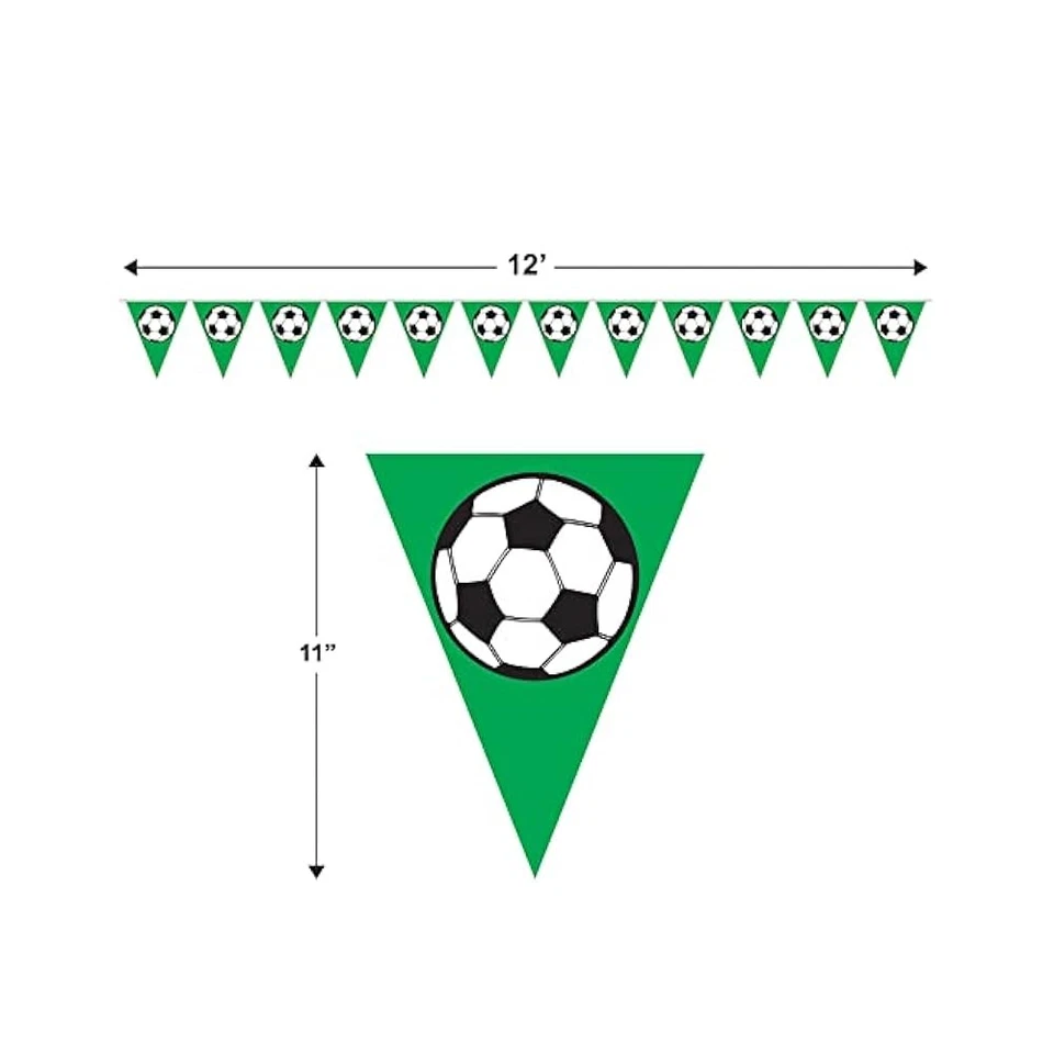 三角足球 Pennants,11 英寸 x 144 英寸横幅,适合比赛日! — 第 2/4 张图片