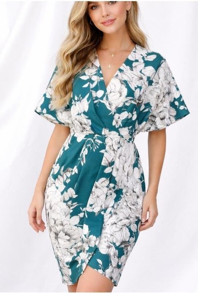 Women Closed Dress White Polyester XL