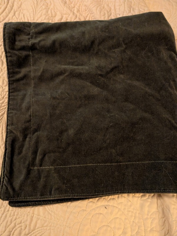 Ralph Lauren Edwards Velvet Euro Sham 26 X 26, Vintage, New Without Tags