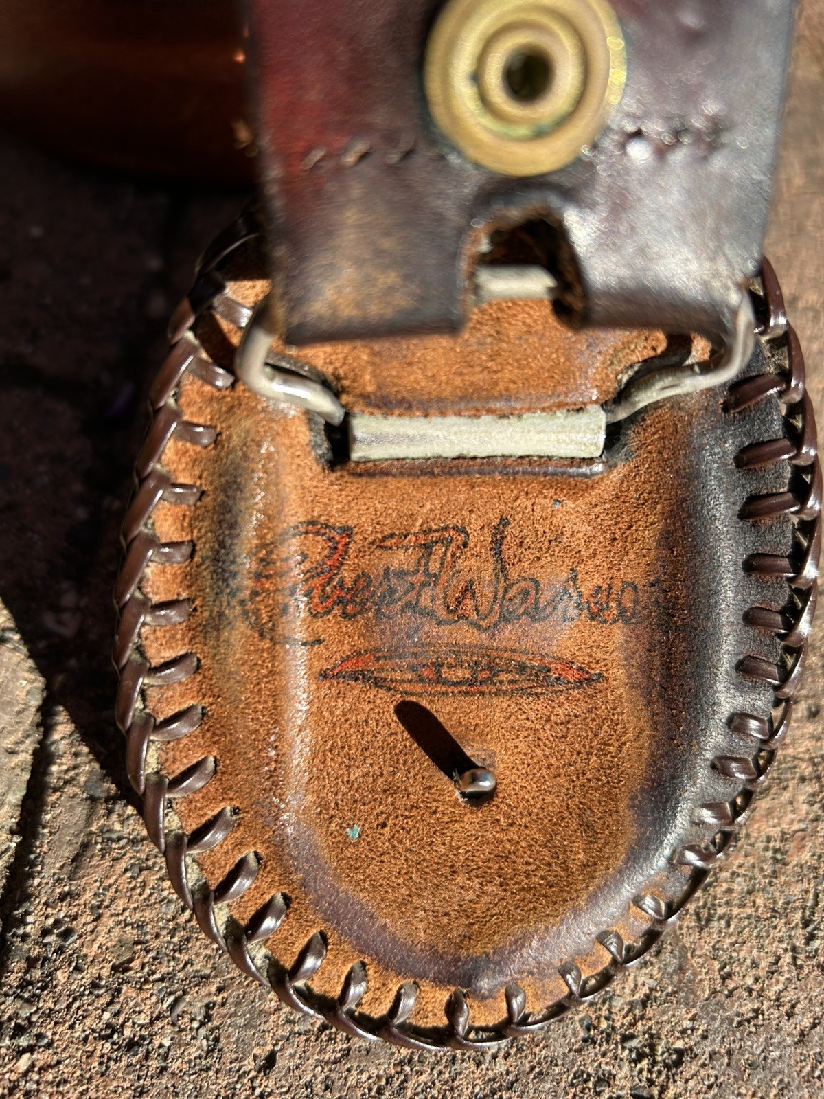 Robert Warner Leather Python Skin Belt Buckle Nor… - image 3