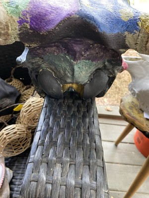 Authentic Hand Painted Bull Skull