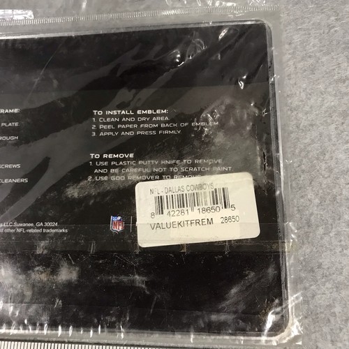 Authentic Dallas Cowboys Official NFL Chrome Metal License Plate Frame Gift Pack - Picture 6 of 8