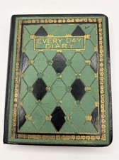 Vintage 1957 Pocket Diary Book Miniature Journal (written In) Hardcover