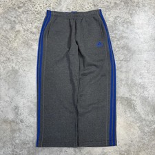 Adidas Sweatpants Mens Large Gray Fleece y2k baggy wideskater grunge hip hop