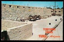 vintage old cell blocks & museum at Territorial Prison Yuma Arizona postcard