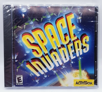 NOS Vintage 1999 Space Invaders PC CD ROM Computer Video Game Action Target Y2K