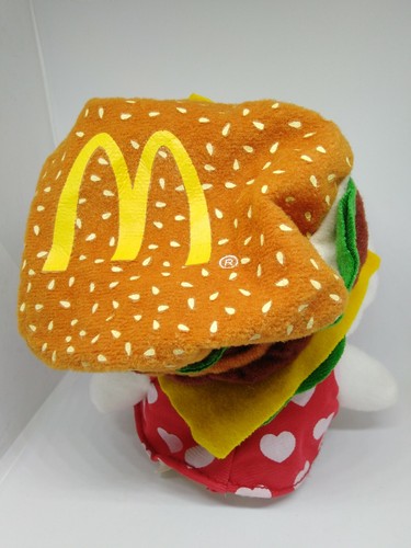 RARE! Vintage 2002 Hello Kitty McDonald's Hamburger Reversible Plush Toy - Picture 5 of 10